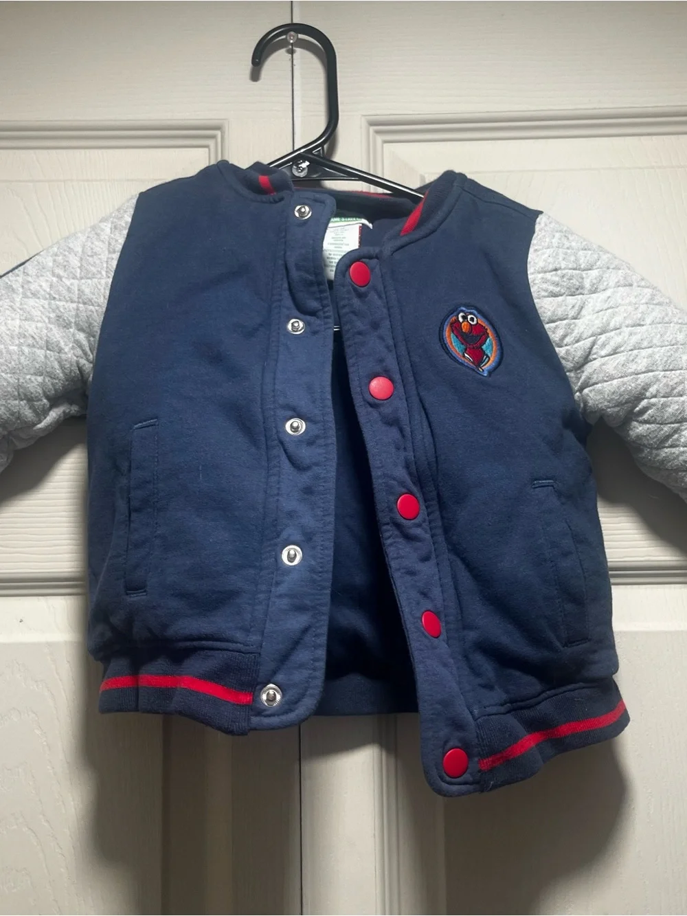 Sesame Street Navy Blue Sweatshirt with Multicolor Embroidered Patch